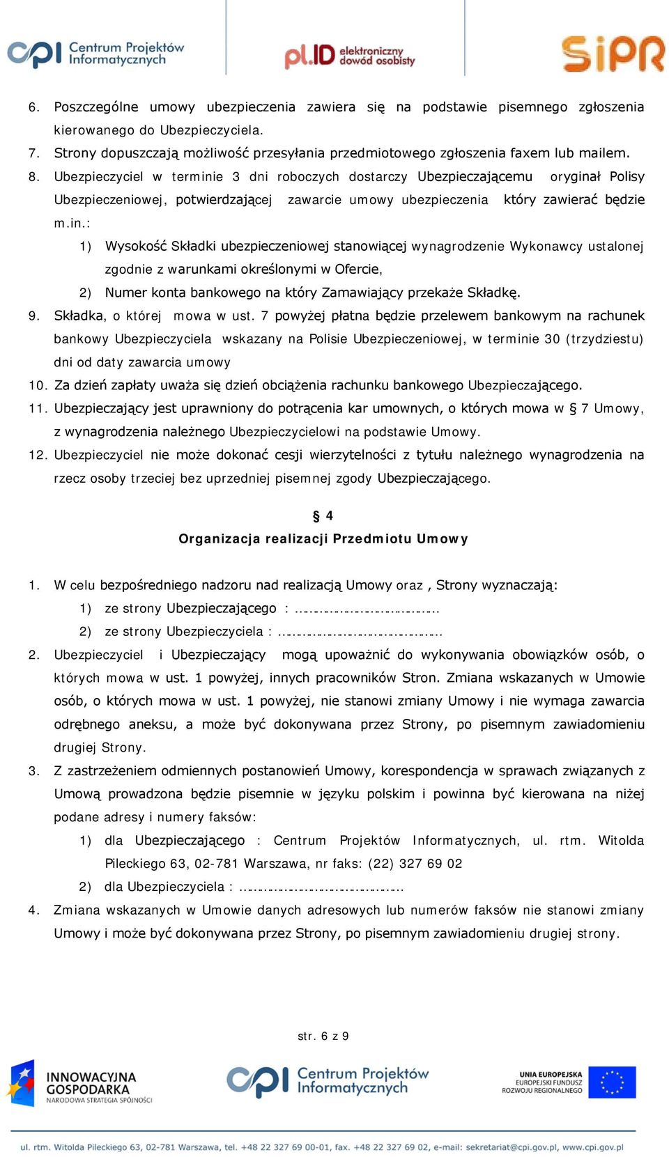 Ubezpieczyciel w termini