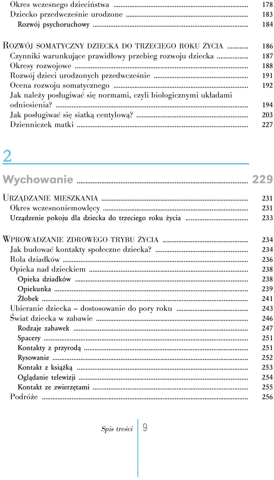 .. 192 Jak należy posługiwać się normami, czyli biologicznymi układami odniesienia?... 194 Jak posługiwać się siatką centylową?... 203 Dzienniczek matki... 227 Wychowanie... 229 URZĄDZANIE MIESZKANIA.
