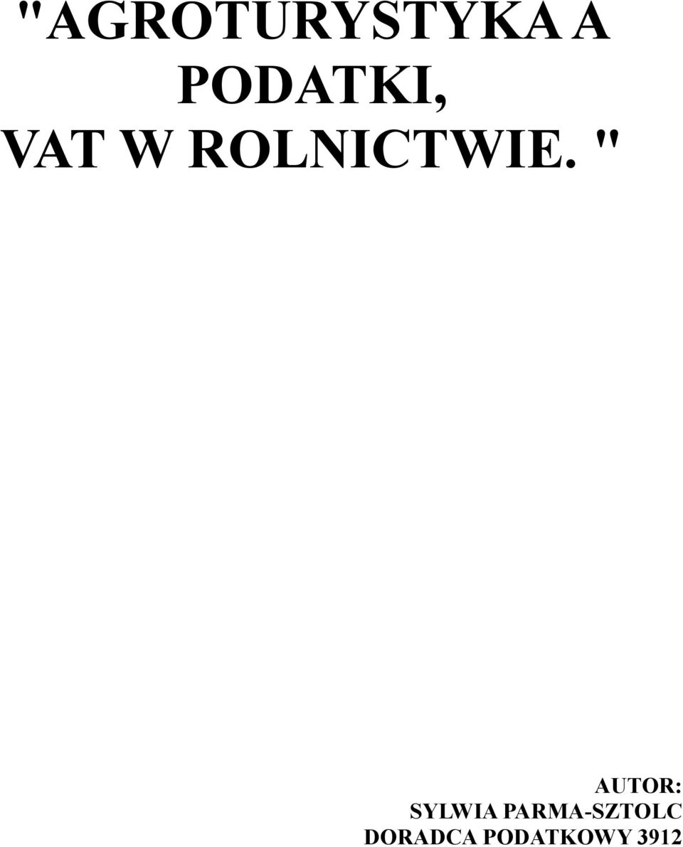 ROLNICTWIE.