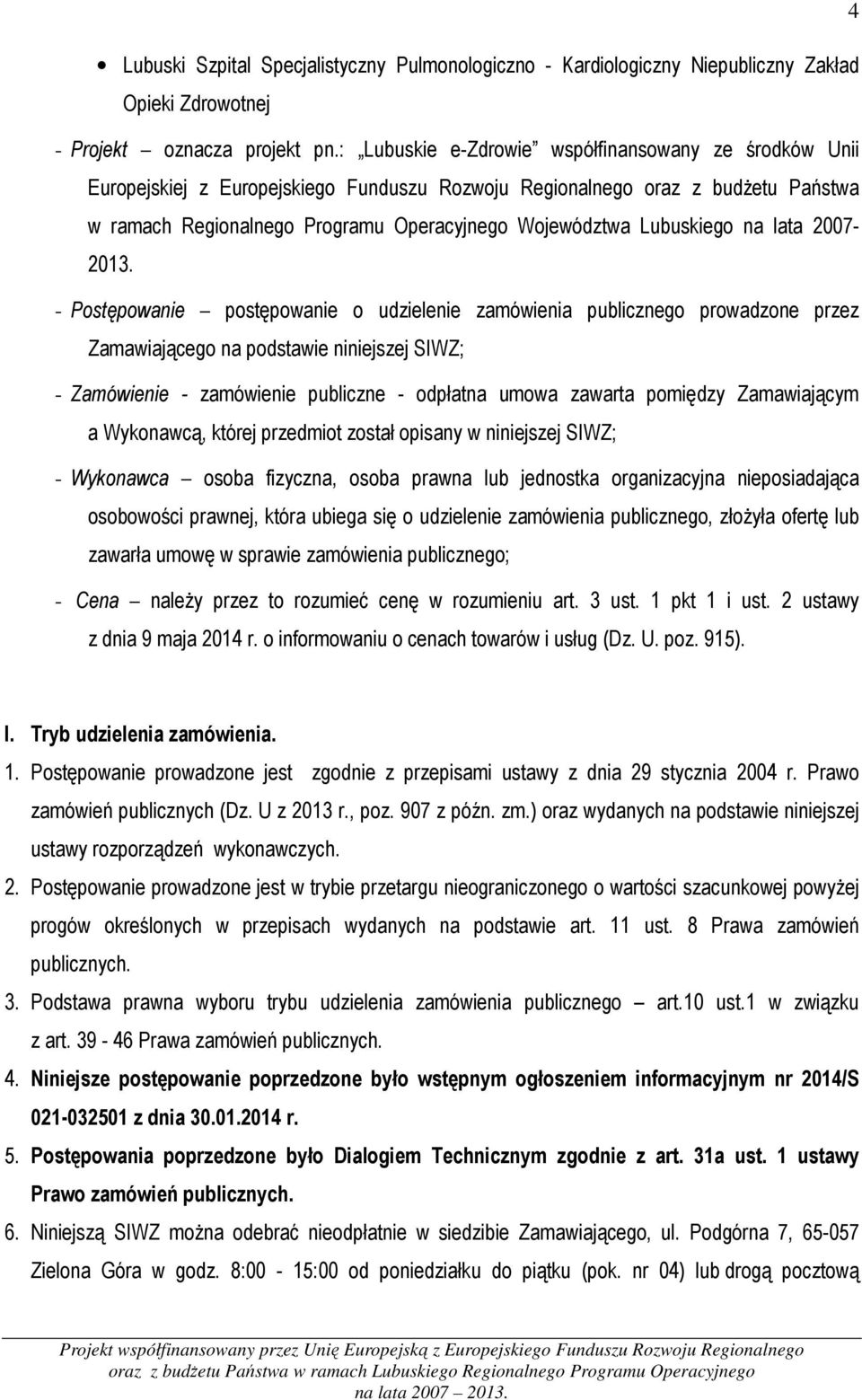 Lubuskiego na lata 2007-2013.