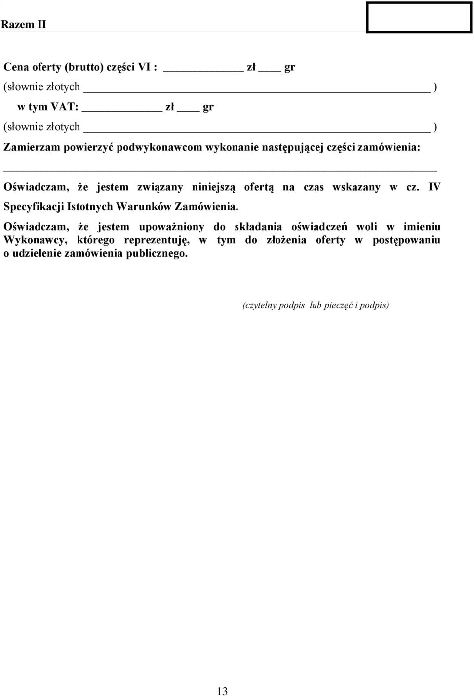 zł gr (czytelny podpis