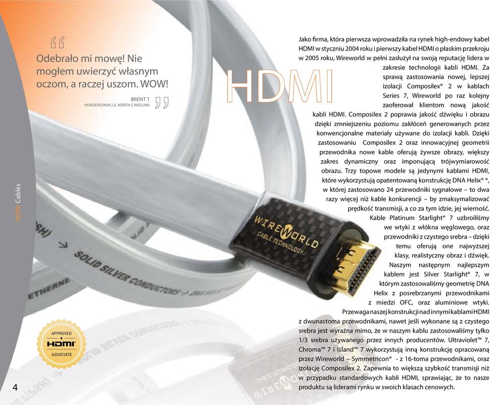 pełni zasłużył na swoją reputację lidera w HDMI zakresie technologii kabli HDMI.