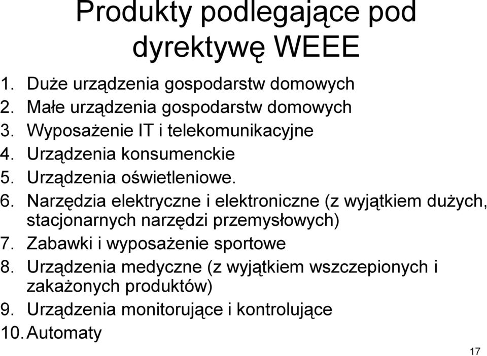 Urządzenia oświetleniowe. 6.