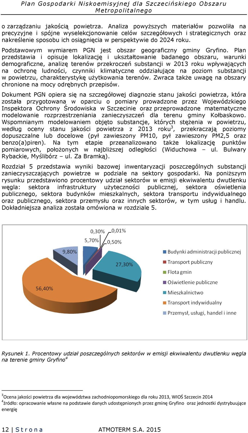 Podstawowym wymiarem PGN jest obszar geograficzny gminy Gryfino.