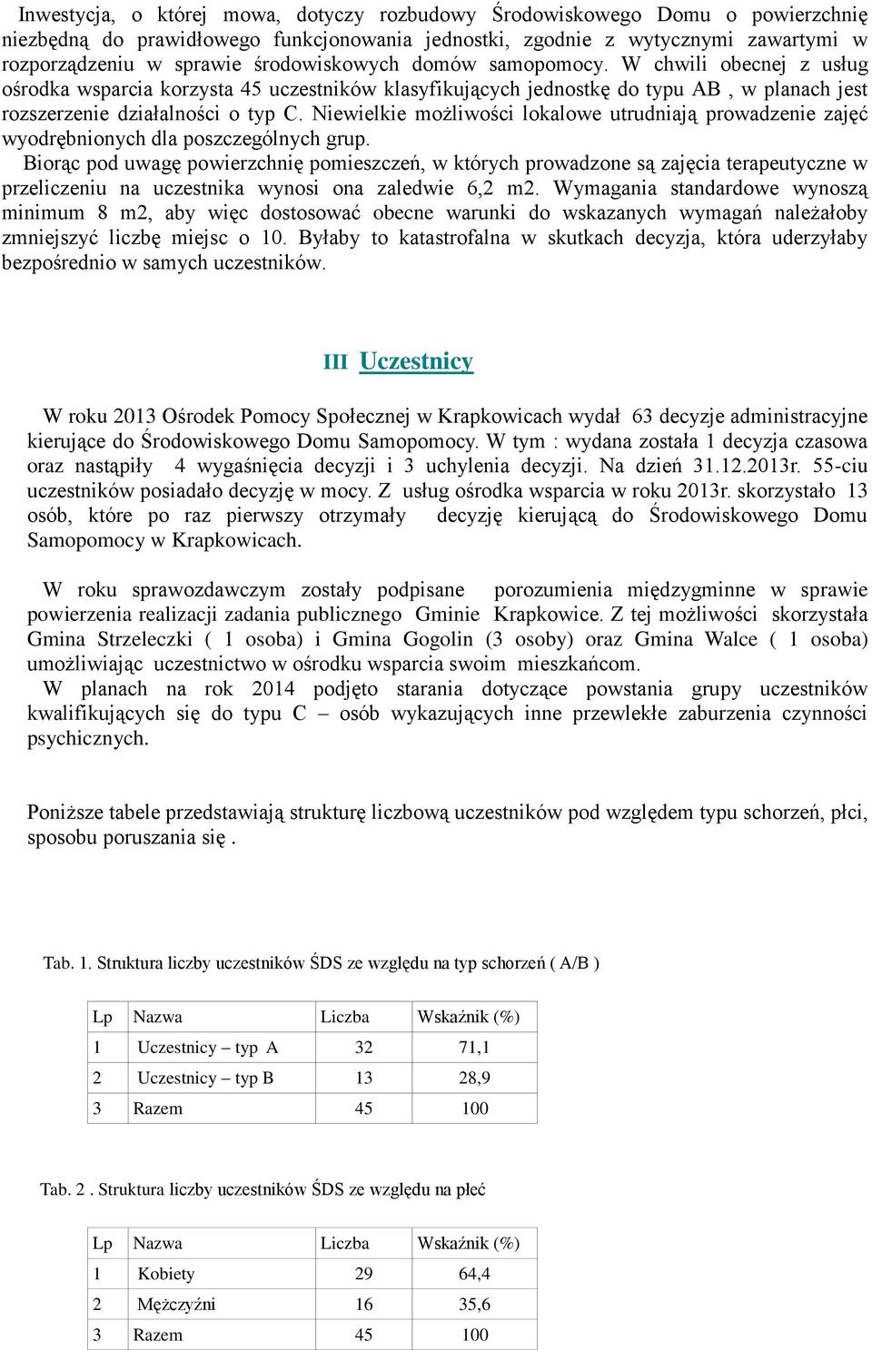 Niewielkie możliwości lokalowe utrudniają prowadzenie zajęć wyodrębnionych dla poszczególnych grup.