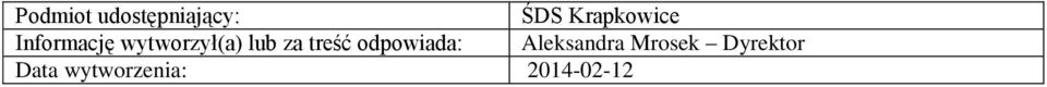 lub za treść odpowiada: Aleksandra
