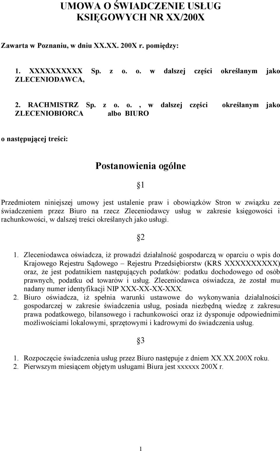 reślanym jako ZLECENIODAWCA, 2. RACHMISTRZ Sp. z o.