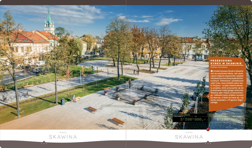 Odnowiona i powiększona część rynku, nowe chodniki i place, ławki, fontanna to tylko niektóre elementy projektu, które przyczyniły się do przełamania