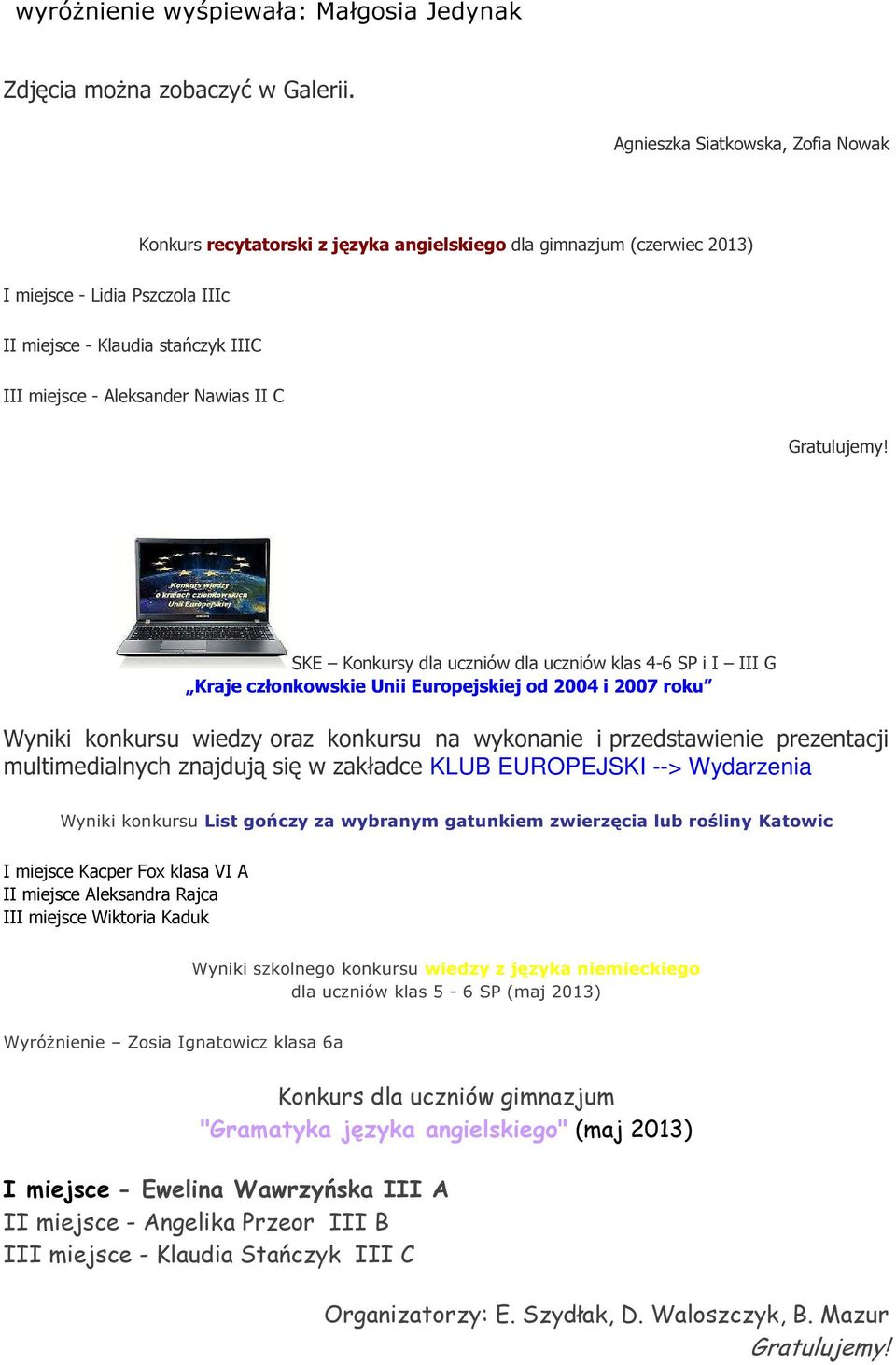 Nawias II C Gratulujemy!