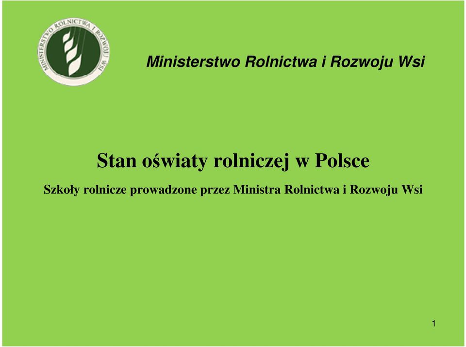 Polsce Szkoły rolnicze prowadzone
