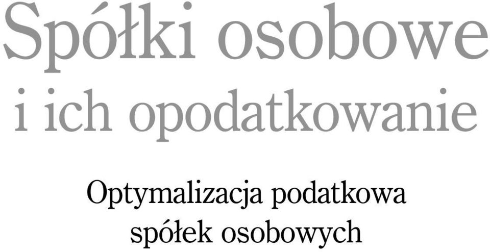 Optymalizacja