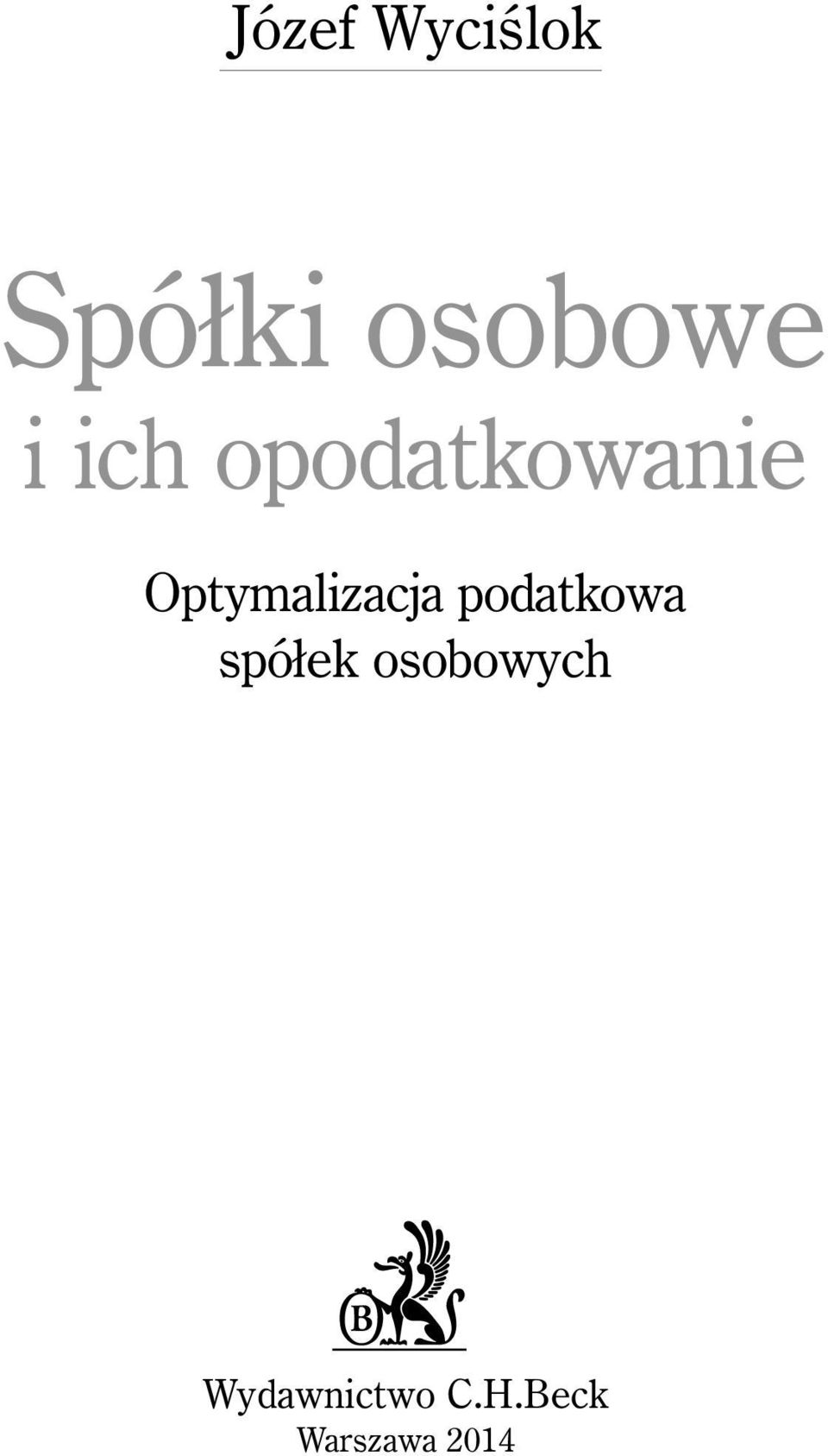 podatkowa spółek osobowych