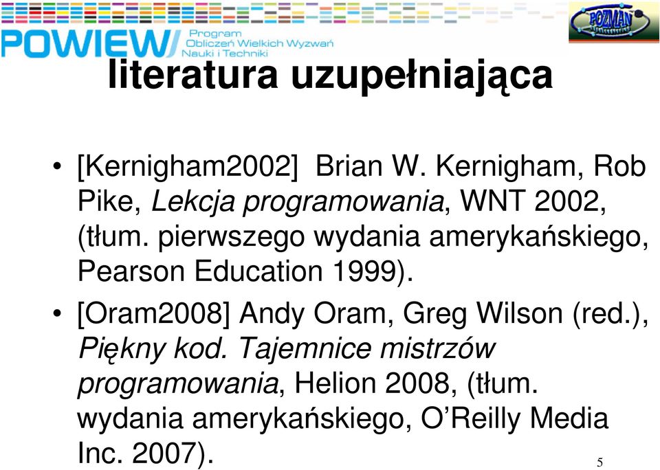 pierwszego wydania amerykaskiego, Pearson Education 1999).