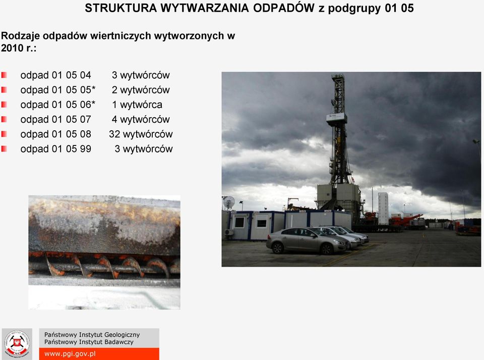 : odpad 01 05 04 odpad 01 05 05* odpad 01 05 06* odpad 01 05 07