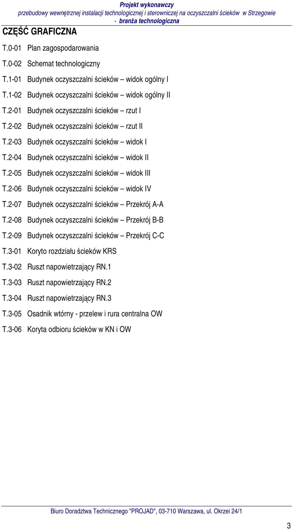2-05 Budynek oczyszczalni ścieków widok III T.2-06 Budynek oczyszczalni ścieków widok IV T.2-07 Budynek oczyszczalni ścieków Przekrój A-A T.2-08 Budynek oczyszczalni ścieków Przekrój B-B T.