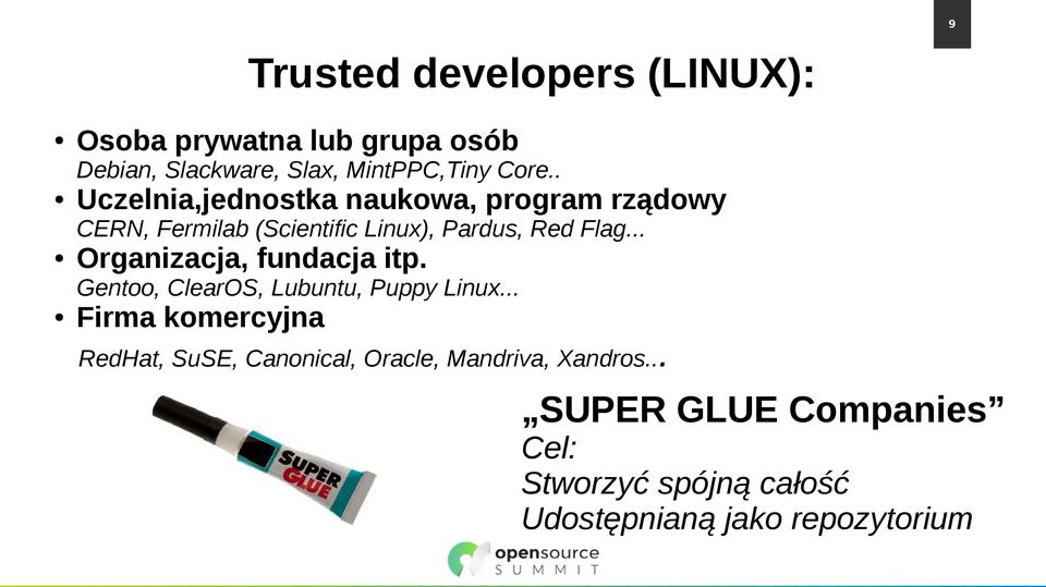 .. Organizacja, fundacja itp. Gentoo, ClearOS, Lubuntu, Puppy Linux.