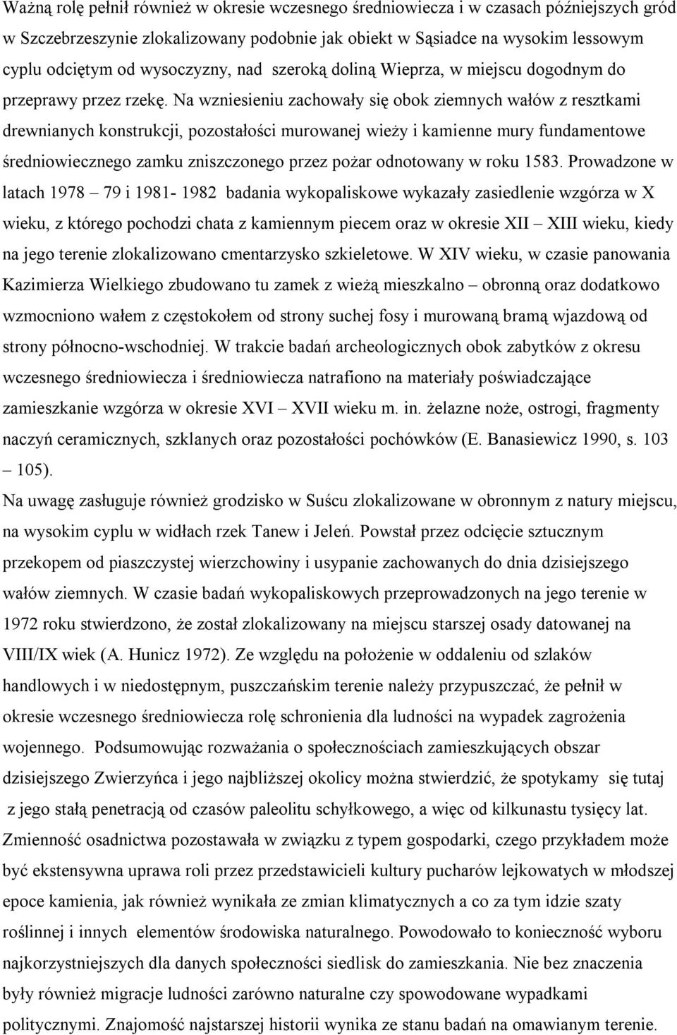 Na wzniesieniu zachowały się obok ziemnych wałów z resztkami drewnianych konstrukcji, pozostałości murowanej wieży i kamienne mury fundamentowe średniowiecznego zamku zniszczonego przez pożar