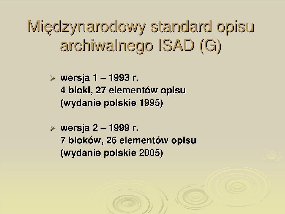 4 bloki, 27 elementów w opisu (wydanie polskie