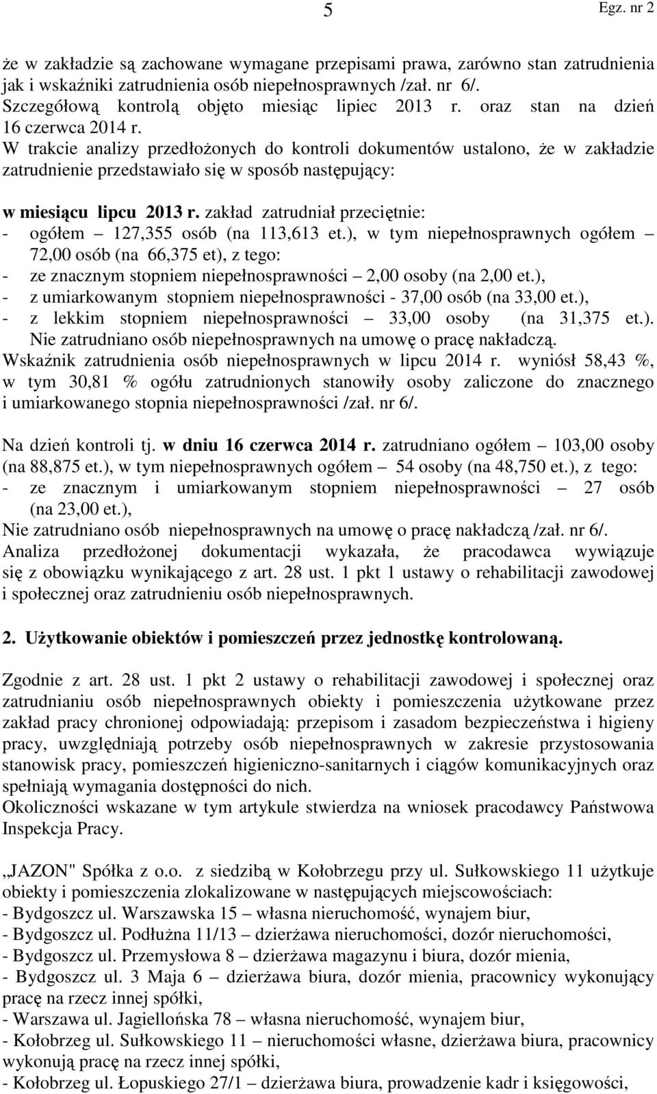 zakład zatrudniał przeciętnie: - ogółem 127,355 osób (na 113,613 et.