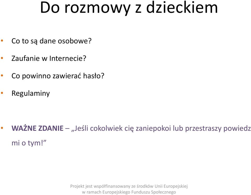 Co powinno zawierać hasło?