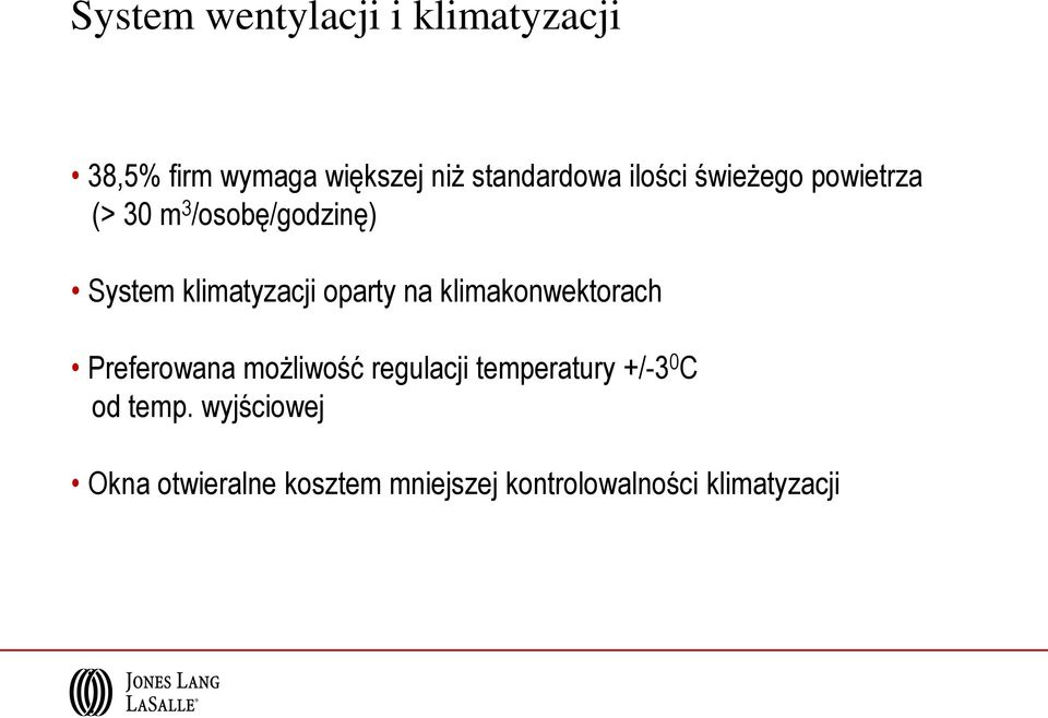 oparty na klimakonwektorach Preferowana możliwość regulacji temperatury +/-3