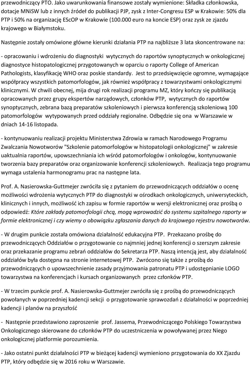 w Krakowie (100.000 euro na koncie ESP) oraz zysk ze zjazdu krajowego w Białymstoku.