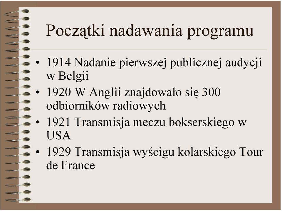 300 odbiorników radiowych 1921 Transmisja meczu