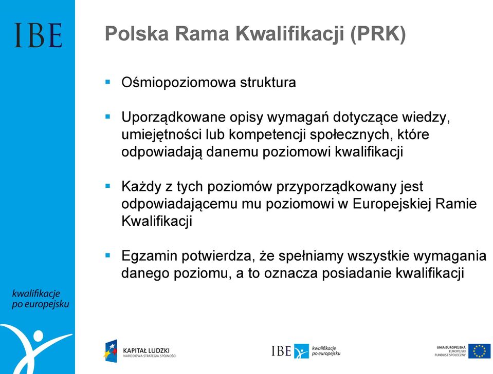 Każdy z tych poziomów przyporządkowany jest odpowiadającemu mu poziomowi w Europejskiej Ramie