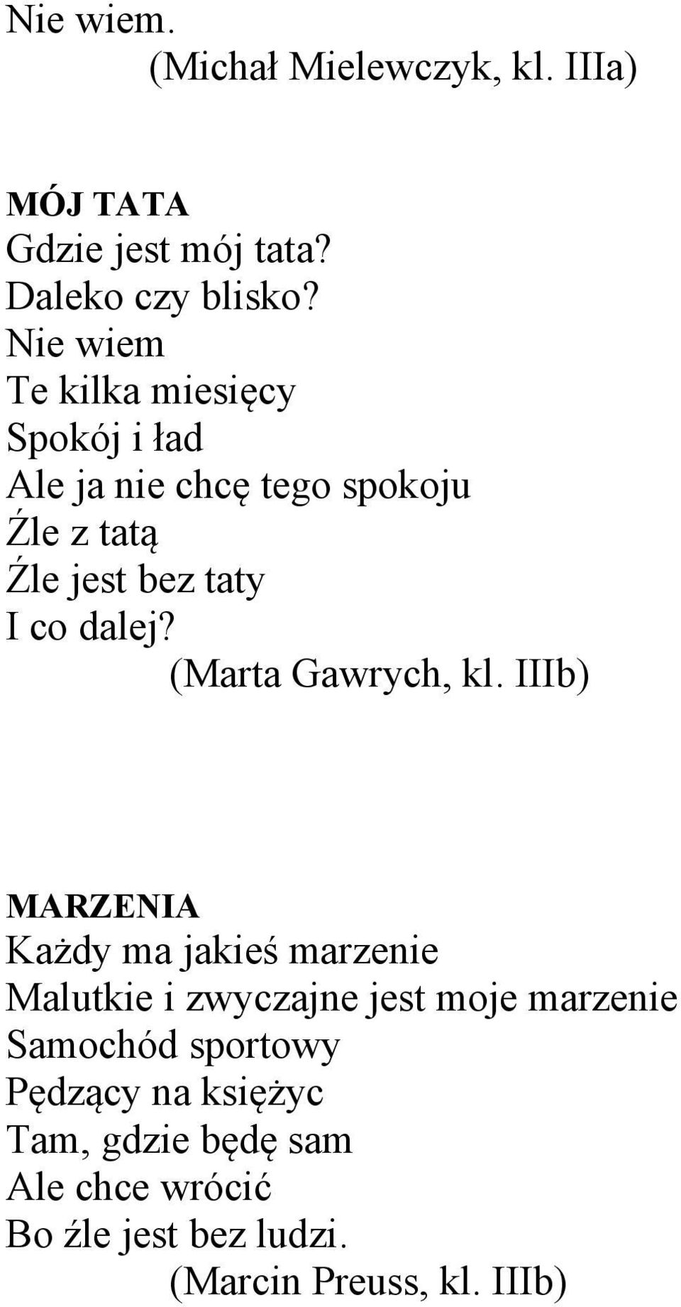 dalej? (Marta Gawrych, kl.