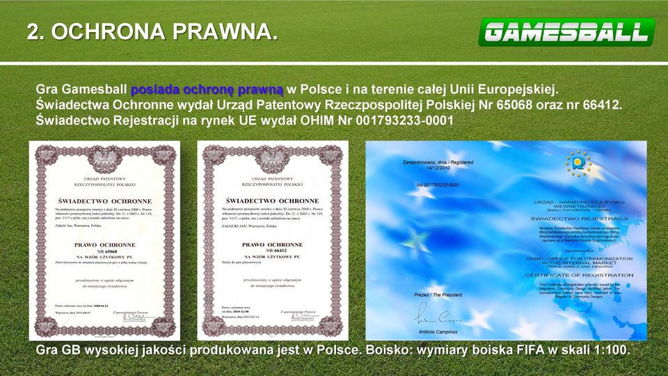 Świadectwa Ochronne wydał Urząd Patentowy Rzeczpospolitej Polskiej Nr 65068 oraz nr