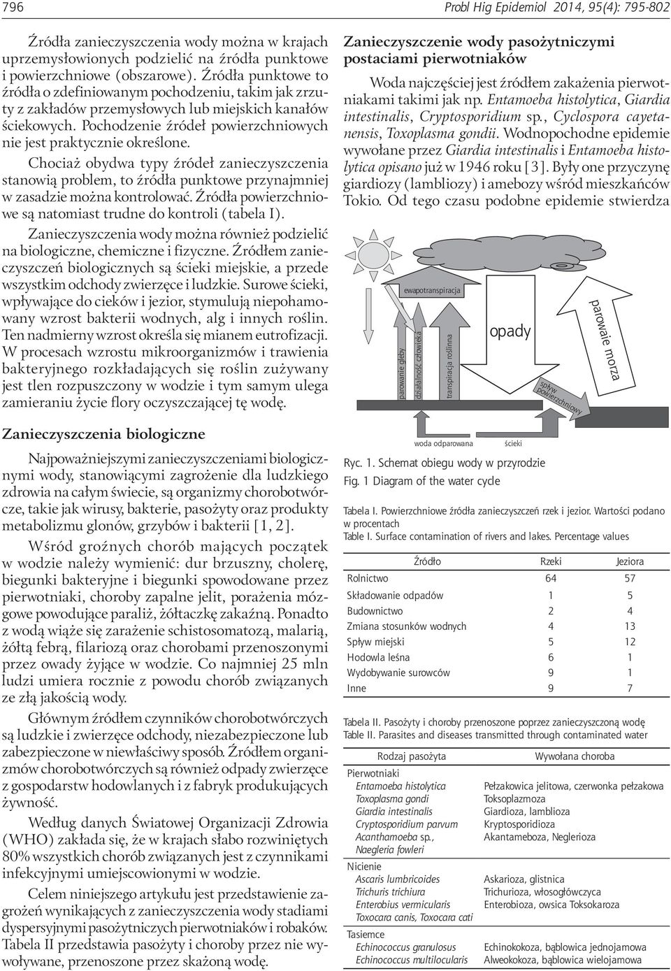 Chociaż obydwa typy źródeł zanieczyszczenia stanowią problem, to źródła punktowe przynajmniej w zasadzie można kontrolować. Źródła powierzchniowe są natomiast trudne do kontroli (tabela I).