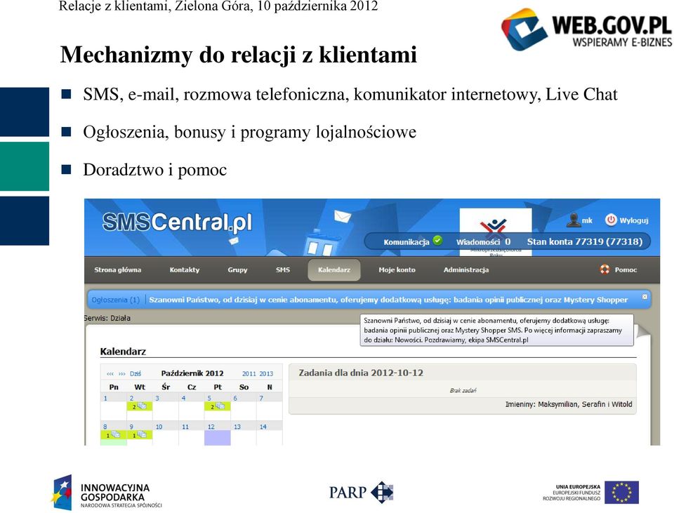 internetowy, Live Chat Ogłoszenia, bonusy