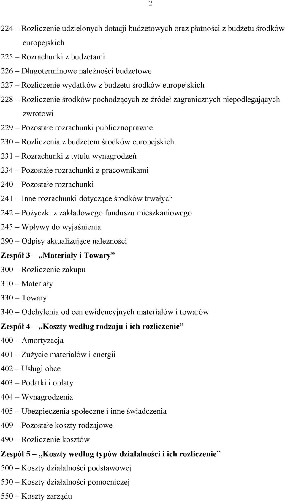 231 Rozrachunki z tytułu wynagrodzeń 234 Pozostałe rozrachunki z pracownikami 240 Pozostałe rozrachunki 241 Inne rozrachunki dotyczące środków trwałych 242 Pożyczki z zakładowego funduszu