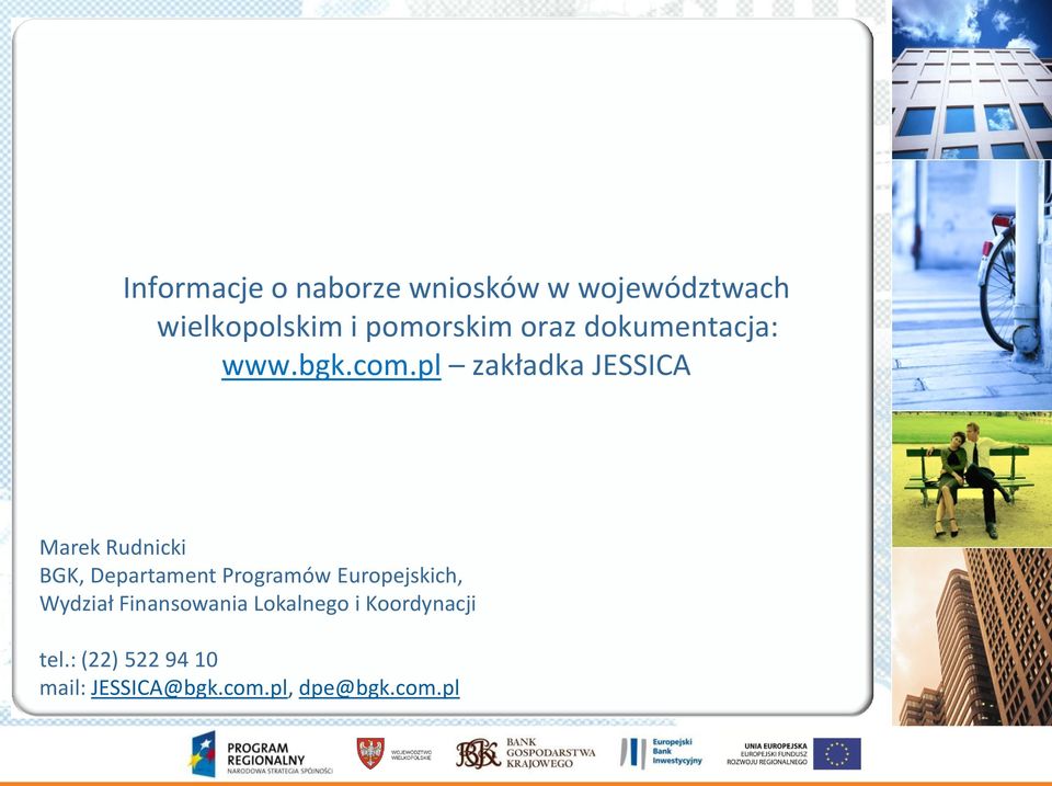 pl zakładka JESSICA Marek Rudnicki BGK, Departament Programów