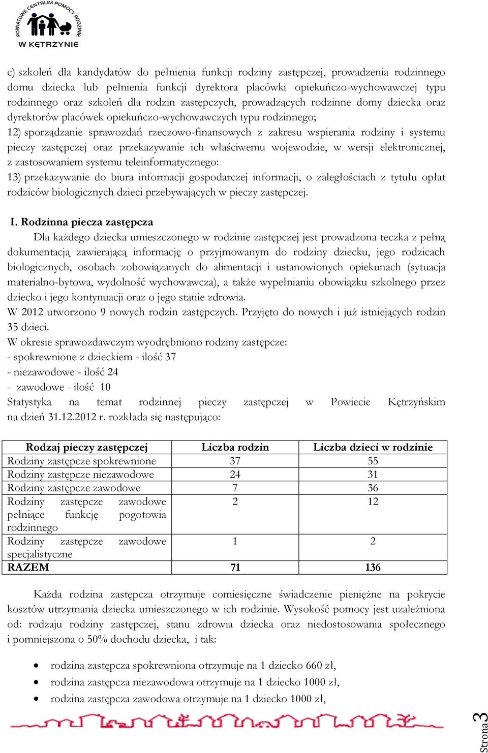 wspierania rodziny i systemu pieczy zastępczej oraz przekazywanie ich właściwemu wojewodzie, w wersji elektronicznej, z zastosowaniem systemu teleinformatycznego: 13) przekazywanie do biura