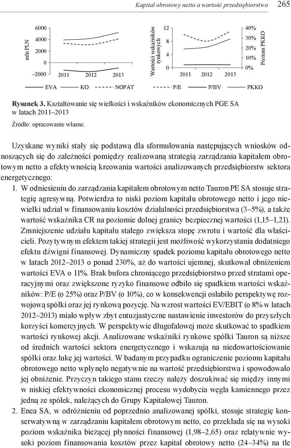 Uzyskane wyniki stały się podstawą dla sformułowania następujących wniosków odnoszących się do zależności pomiędzy realizowaną strategią zarządzania kapitałem obrotowym netto a efektywnością