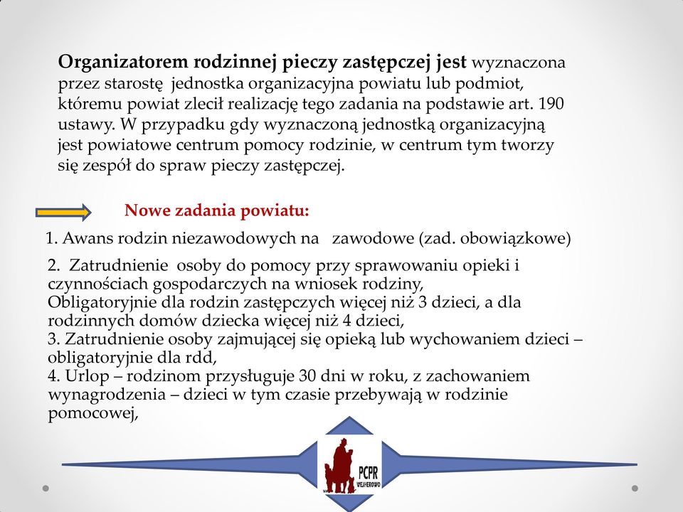 Awans rodzin niezawodowych na zawodowe (zad. obowiązkowe) 2.