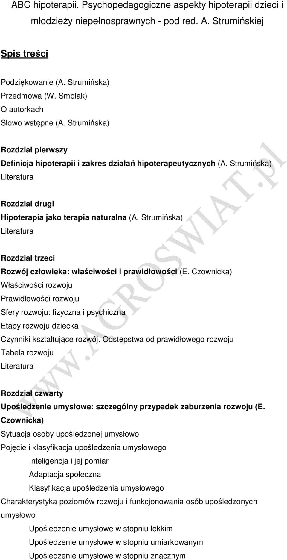 Strumińska) Rozdział trzeci Rozwój człowieka: właściwości i prawidłowości (E.