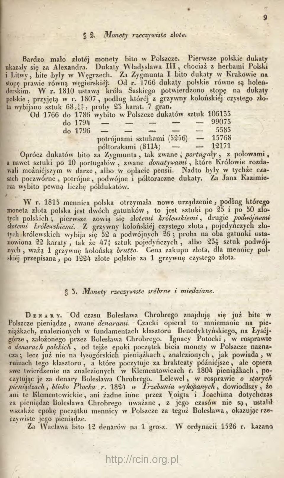 1766 dukaty polskie równe sę holeii- (lerslni. W r. 1810 ustaw.-j króla Saskiego potwierdzono stopę na dukaty polskie, przyjętą w r.