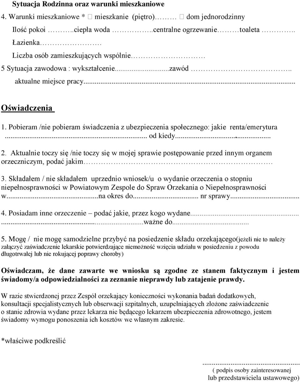 Pobieram /nie pobieram świadczenia z ubezpieczenia społecznego: jakie renta/emerytura... od kiedy... 2.