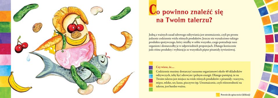 Dlatego koniecznie jedz różne produkty i wybieraj je ze wszystkich pięter piramidy żywieniowej. Czy wiesz, że.