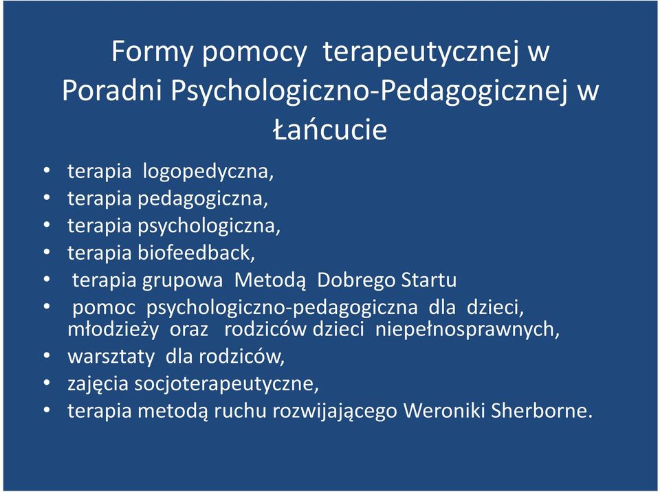 Startu pomoc psychologiczno-pedagogiczna dla dzieci, młodzieży oraz rodziców dzieci