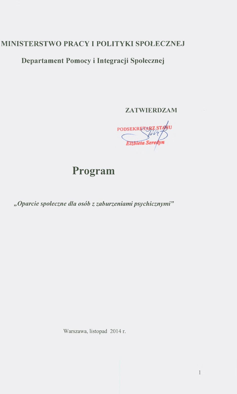 IERDZAM PODSEK R^J^T^PU H Program Oparcie społeczne