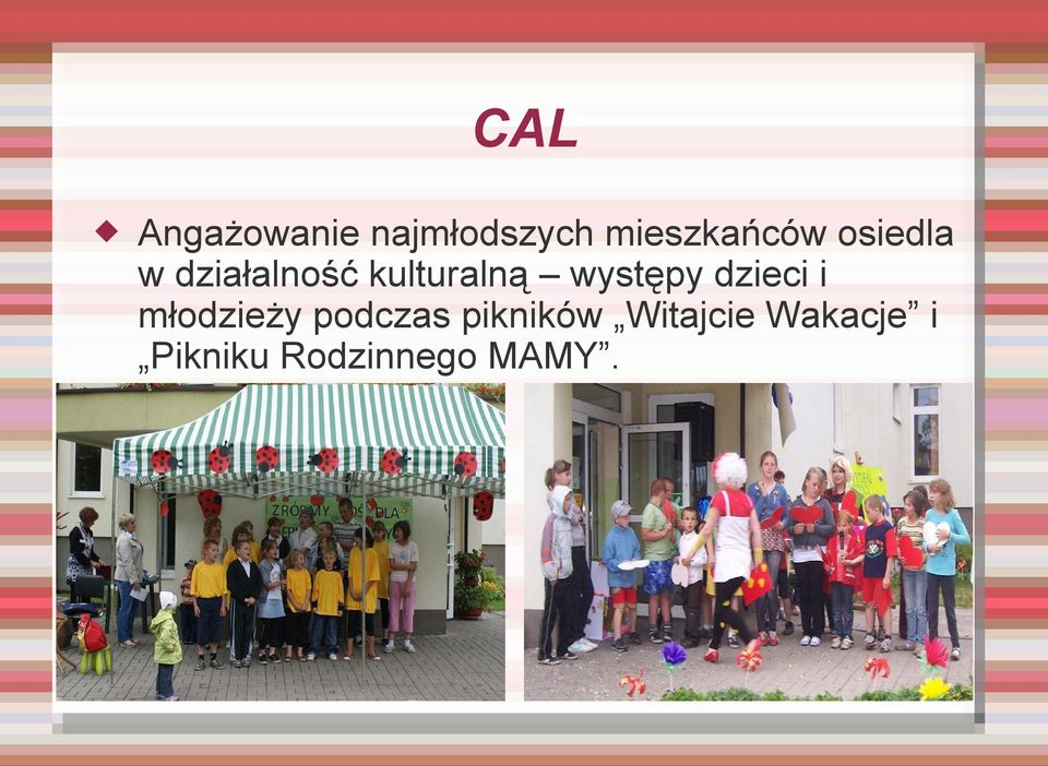 dzieci i młodzieży podczas pikników