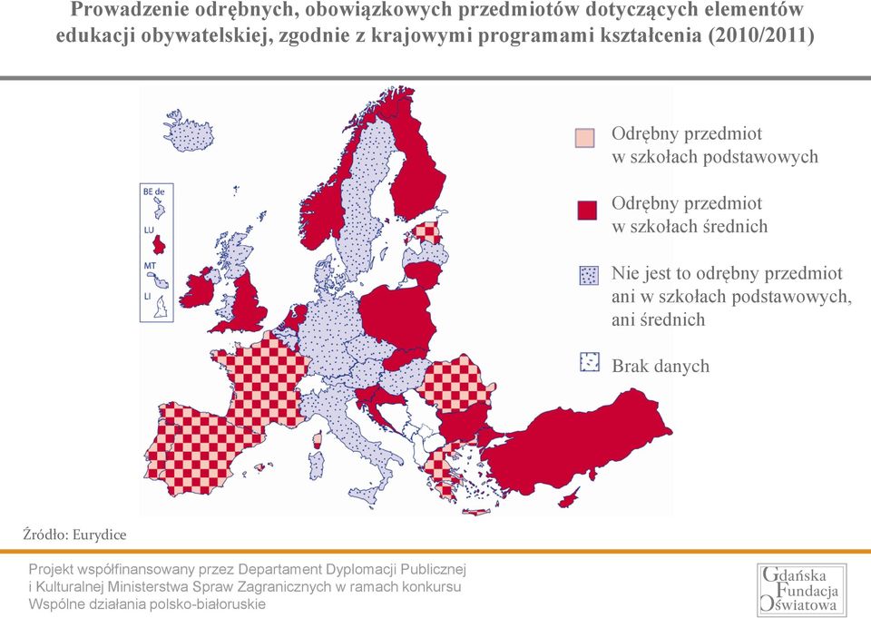 przedmiot w szkołach podstawowych Odrębny przedmiot w szkołach średnich Nie jest