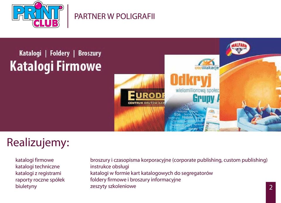 publishing, custom publishing) instrukce obsùugi katalogi w formie kart