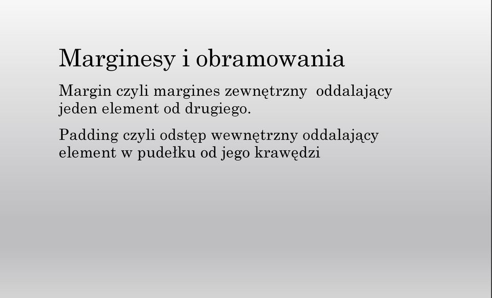 element od drugiego.