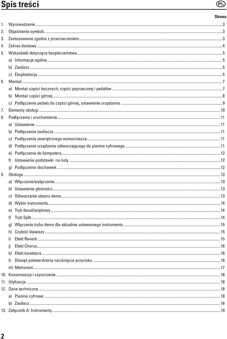 ..8 c) Podłączenie pedału do części górnej, ustawienie urządzenia...9 7. Elementy obsługi...10 8. Podłączenie i uruchomienie...11 a) Ustawienie...11 b) Podłączenie zasilacza.