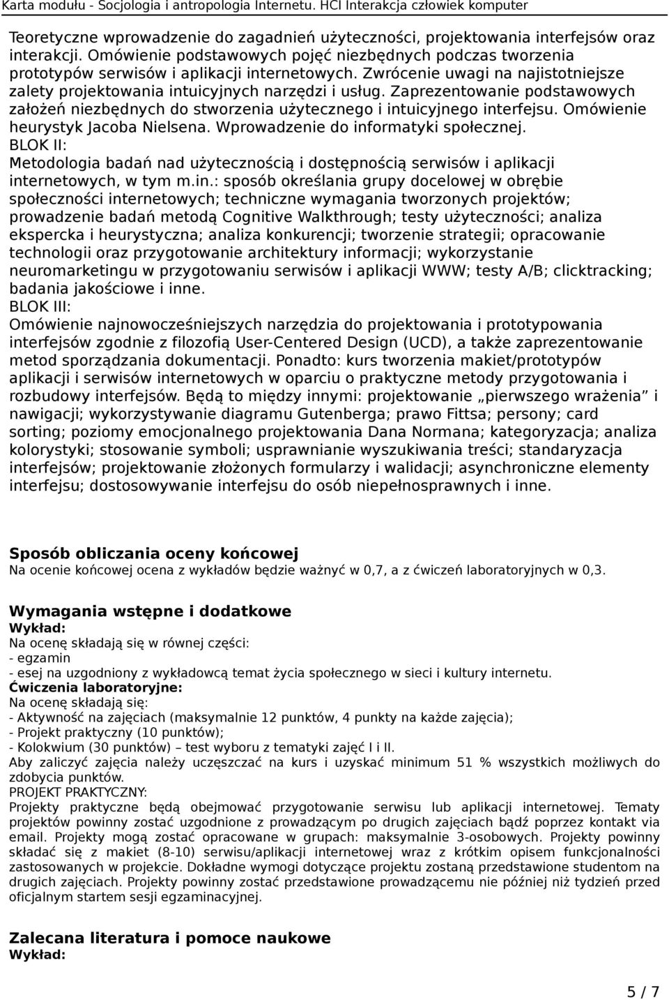 Omówienie heurystyk Jacoba Nielsena. Wprowadzenie do inf