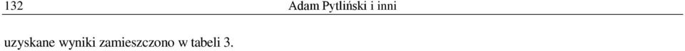 uzyskane wyniki